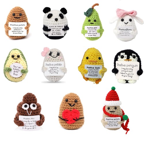 Positive quote crochet animal - crochet,