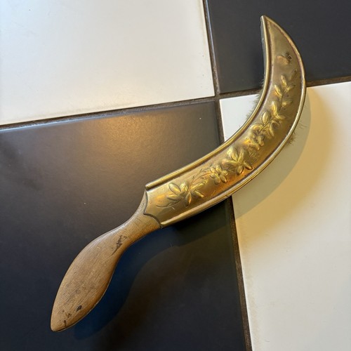 Antique crumb brush brass - brush,