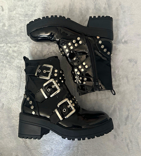 Women black patent - black, leather