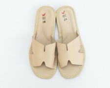 Womens Ladies Slippers Sandals Home Shoes Leather Kapcie Wide UK Stock