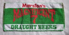 Marstons 'Magnificent 7' Draught Beers Bar Towel Home Bar  UK Postage Included 