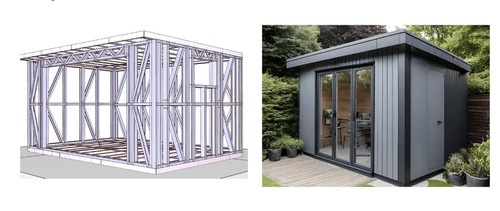 Garden building metal - building, frame