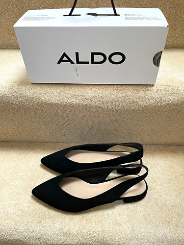 Vgc women aldo black suede - black,