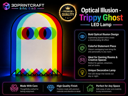 Pac man ghost led - pac-man, optical