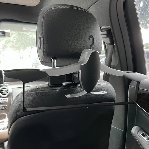 Car coat hanger with backseat - with,