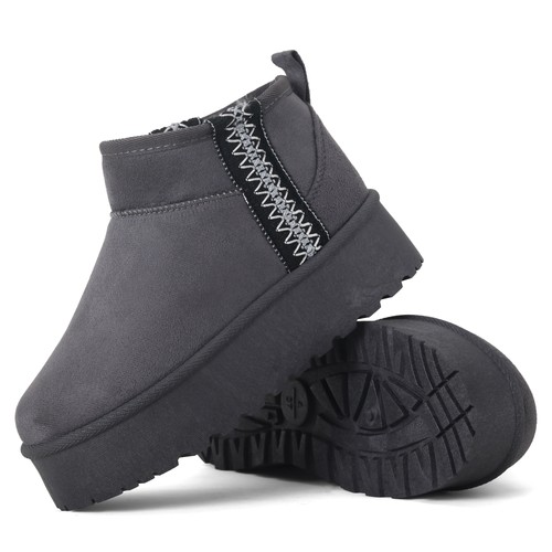 Ladies womens flat ankle warm - womens,