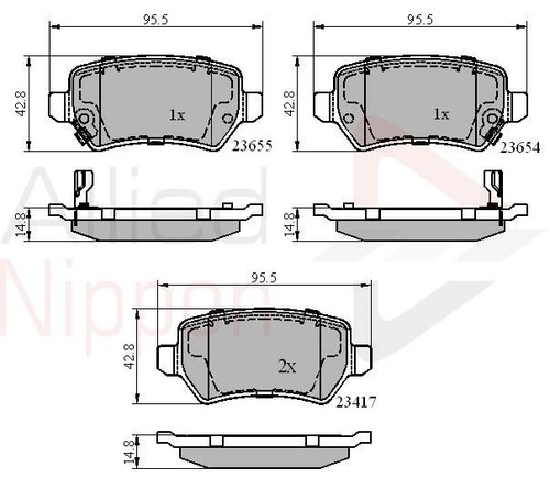 Brake pad set - brake, for