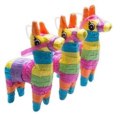 3 Pack Mini Donkey Piñata 4x7
