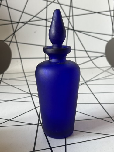 Cobalt blue frosted - frosted, glass