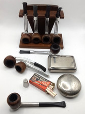 Vintage Falcon Alco Smoking Pipe Set with Stand and Accessories