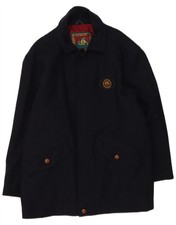 NAVIGARE Mens Overcoat UK 40 Large Navy Blue Wool DB10