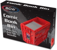 1 BCW Red Short Comic Book Bin