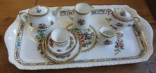 coalport ming rose miniatures with tray