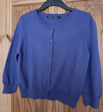 Woolovers Purple Cardigan Size