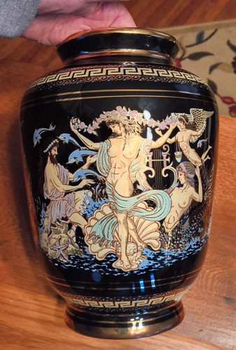 Vintage hand painted - hand, greek
