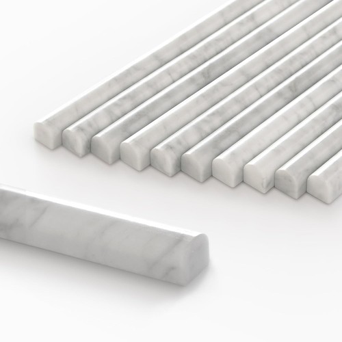 Carrara white marble pencil - white,