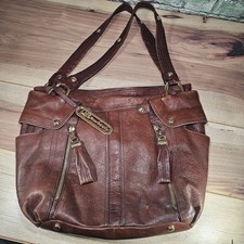 B Makowsky Leather 2 Handle