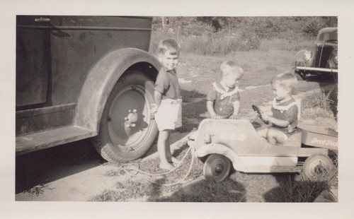 Children named boys - pedal, car