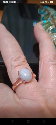 Natural lavender jade ring - natural,