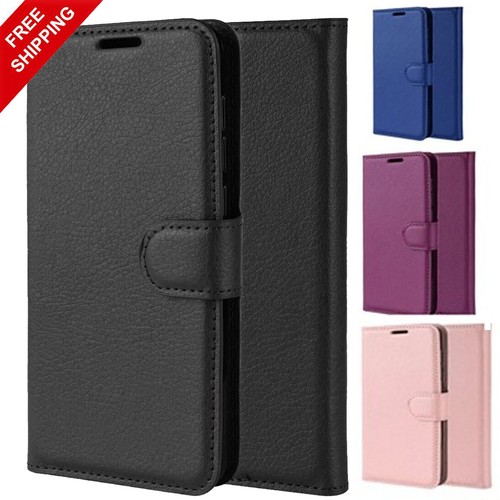 Leather magnetic wallet phone - leather,