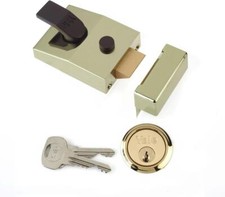 Yale 60mm Deadlocking Nightlatch Polished Brass Finish B-89-BLX-PB-60