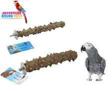 NATURAL WOODEN  PEPPER BRANCH CAGE PERCH TOY PARROT PARAKEET PERCH 2 SIZES