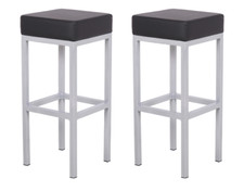 2 x Black Cube Faux Leather