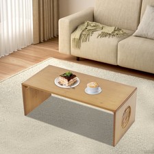 Tawny Foldable Floor Table Bamboo Folding Coffee Table Without Assembly 13.22lbs