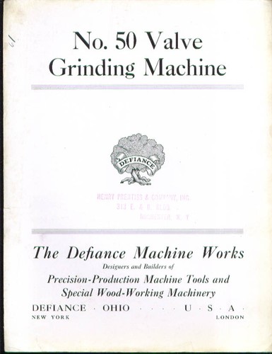 Defiance valve grinding - defiance, 50
