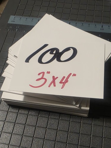 Blank white inventory cards - blank,