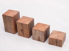 Rustic Wood Blocks 65mm x 65mm x Height Option — Reclaimed Timber Display Plinth