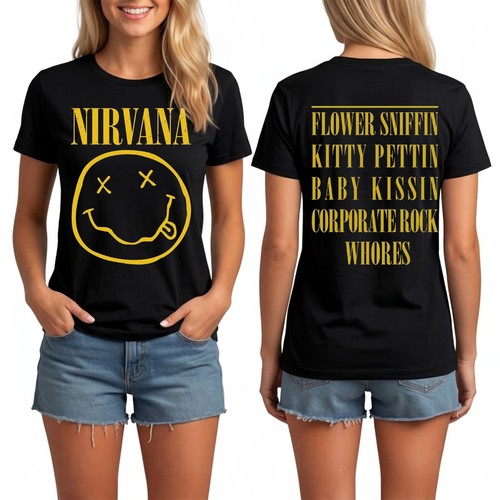 Nirvana shirt happy - t,