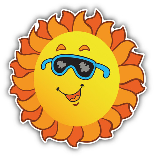 Sun smile sunglasses - sunglasses, cartoon