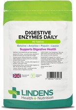 Digestive Enzymes Daily 90 Tablets Healthy Digestion Gut Lindens
