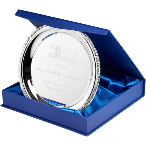 Silver plated round salver