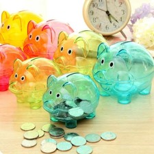 Transparent piggy bank coin - piggy,