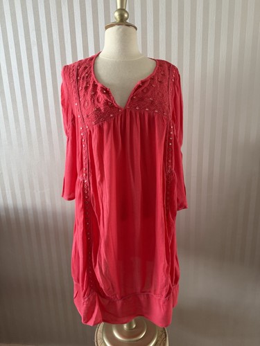 Monsoon beach dress pink - xl,