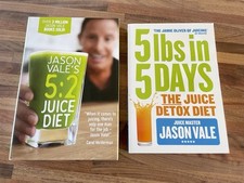 2x Jason Vale Juice Diet Books - 5lbs In 5 Days Detox / 5:2 Juice Diet