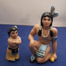 Vintage Native American Indian Figures Ceramic Arts Studio Madison Wisconsin USA