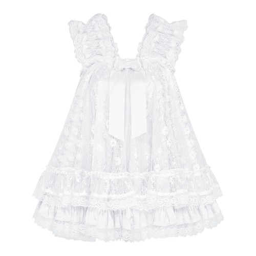 Satin sissy babydoll ruffle - sissy,