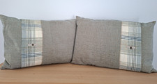 2 LARGE  HANDMADE CUSHIONS IN