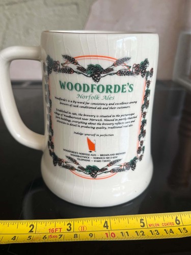 Woodfordes china beer tankard - beer,