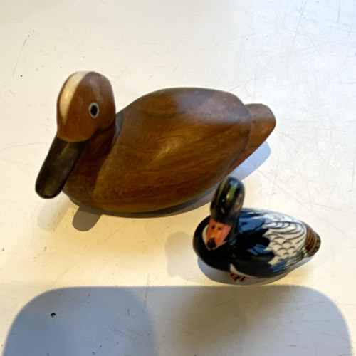 Wooden duck ornament - duck,