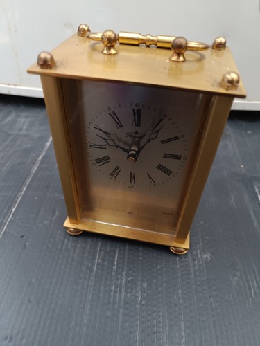 Vintage brass carriage clock - vintage,