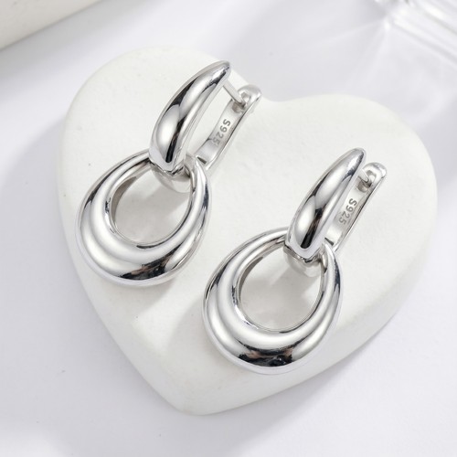 Silver interlocking drop - silver,