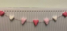 Heart bunting handmade knitted