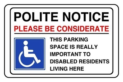 Polite notice please - polite, be