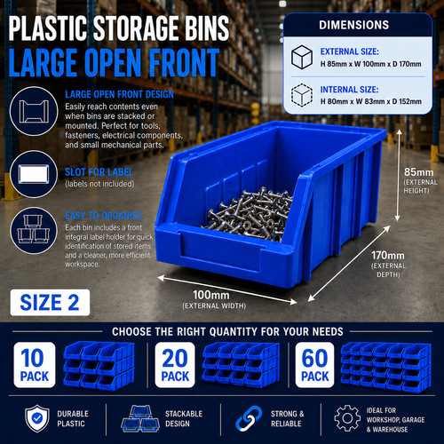 Blue size stacking storage - 2,