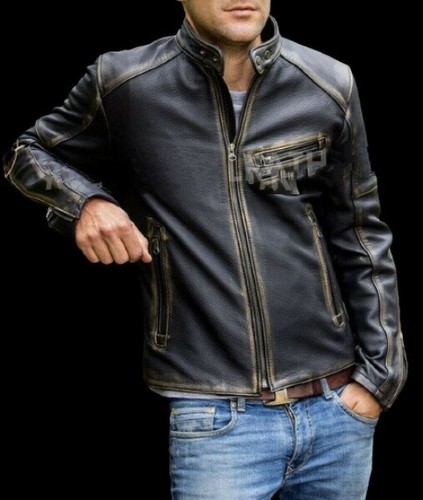 Men vintage biker black - men's,