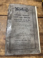 Original Norton 1961 1962 ES2 50 88 99 Spares Parts Book Manual List
